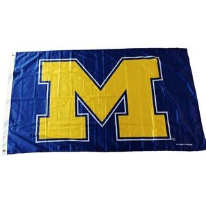 University Of Michigan Wolverines College Flag Banner 5' x 3' With Grommets